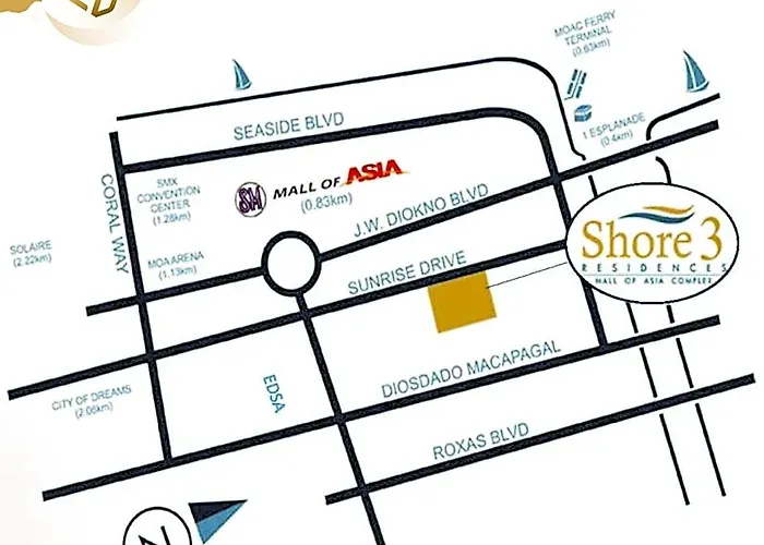 Hotel Shore 3 Residences 1br With Balcony Near Moa Manila